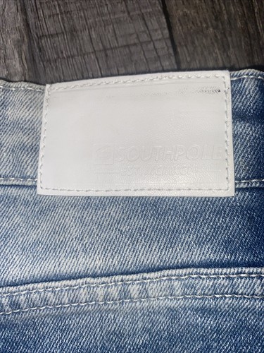 Southpole Jeans Mens Size 34x32 Blue Skinny Stretch Distressed Denim, Y2K, 90's - Picture 4 of 6
