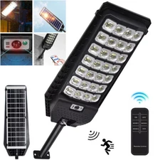 9900000LM Commercial LED Solar Street Light Motion Sensor Dusk-to-Dawn Road Lamp