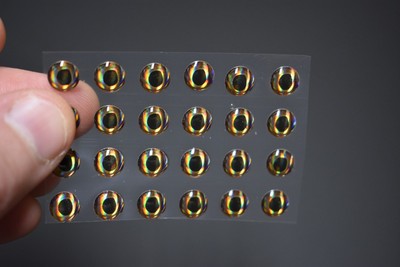24 Holographic HURRICANE 3D Soft Molded .28/" 7mm Eyes Fly Tying Lures