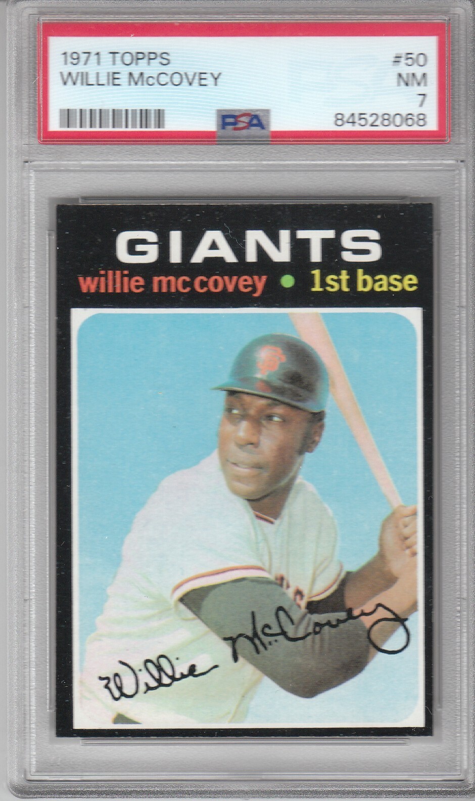 1971 Topps Baseball Willie McCovey (Hall-Of-Fame) #50 Graded PSA 7
