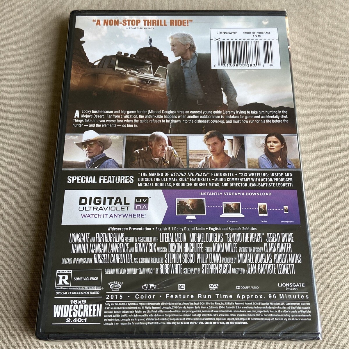 Beyond The Reach (DVD Digital NEW 2014) Action Michael Douglas