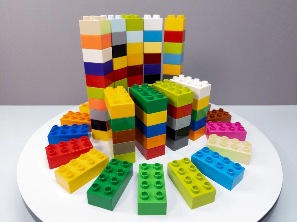 LEGO DUPLO 20 2x4 8er + 50 2x2 4er Noppen Steine Bausteine Handwäsche farbenfroh - Bild 4 von 4