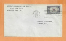 KOREAN COMMEMORATIVE ISSUE NOV 2,1944 WASHINGTON DC   VINTAGE COVER  ^