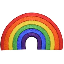Embroidered Rainbow Applique Patch 2-5/8" (Iron On)