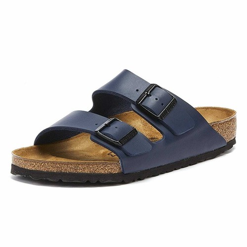 Birkenstock Arizona Birko Flor Navy Sandals Unisex Slip On Casual Summer  Shoes | eBay