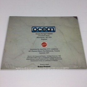 NES The Addams Family NINTENDO Entertainment System Instruction Manual AUS PAL