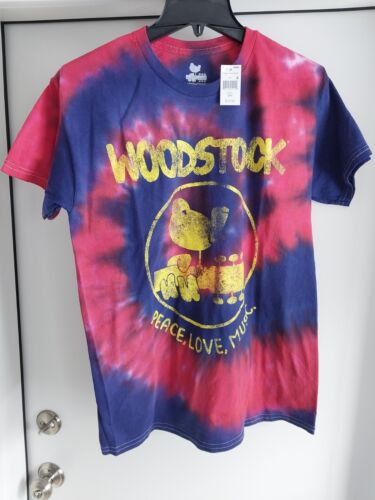 Woodstock 2024 Tie Dye T-Shirt Peace, Love, Music Gr. Small (Neu mit Etikett)