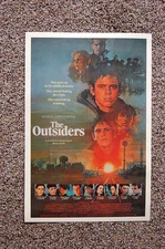 The Outsiders Lobby Card Movie Poster Matt Dillion Tom Cruise Ralph Macchio Rob