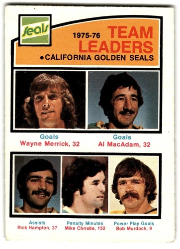 1976-77 O-Pee-Chee Wayne Merrick/Al MacAdam/Rick Hampton/Mike Christie/Bob
