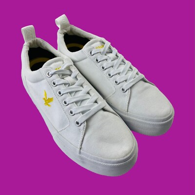 LYLE & SCOTT Herren Aurea Sneaker, Canvas, weiß, UK 7 | EU 41 | US 8