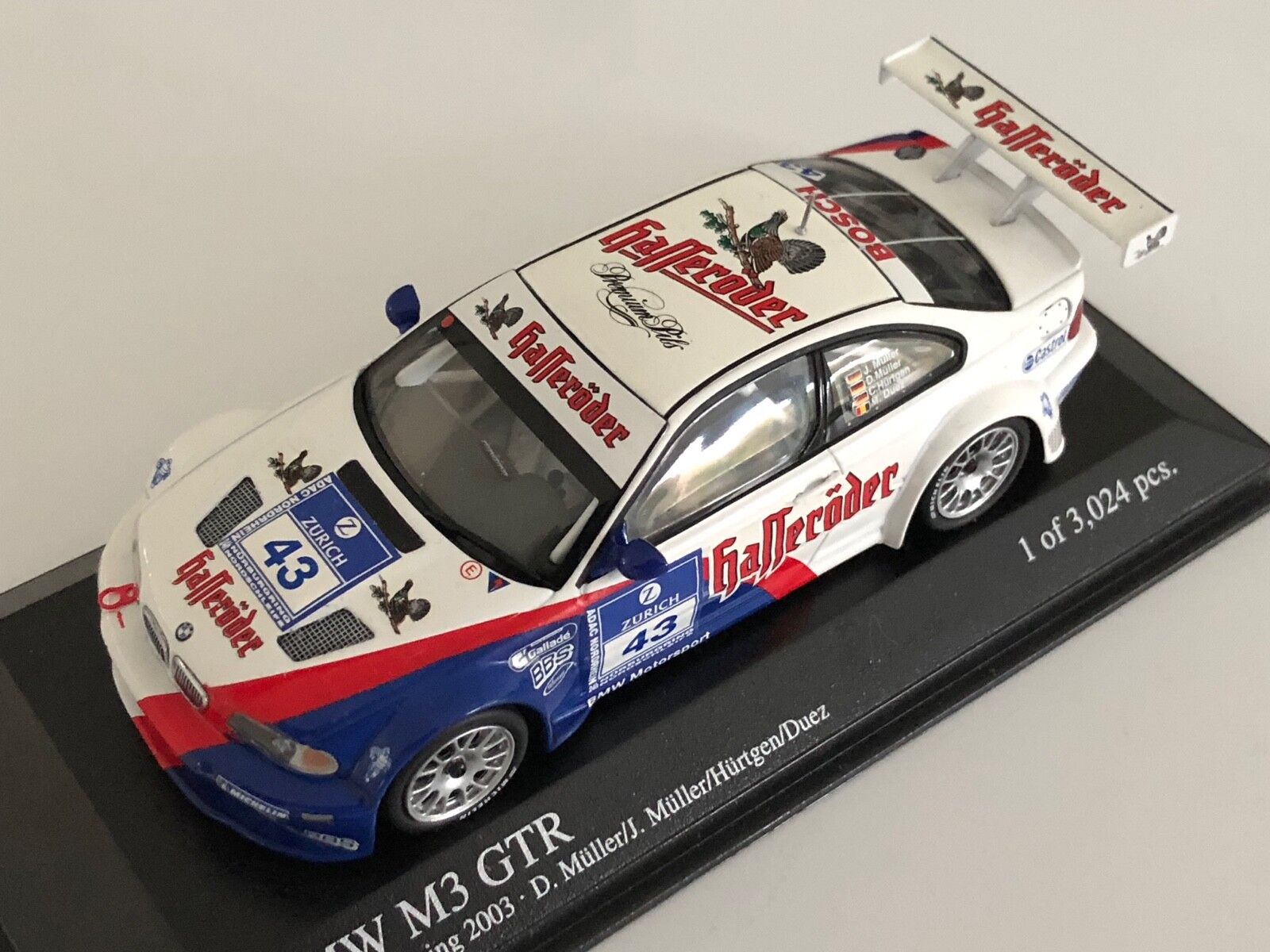 Paul's Model Art, Minichamps, Collection of 6 '93-04 BMW M3 GTR E36/46  series