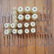 Replacement Vintage Plastic Hair Hot Rollers Metal Pins Set Classic Curls Pagean