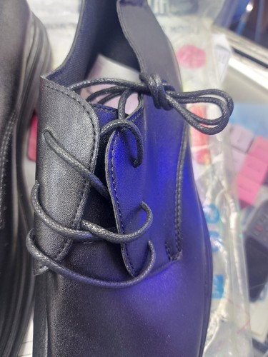 Men's FASHION Classic Dress Lace Up Shoes, Leather Lined, Heel Pad Design BLACK - Picture 3 of 13