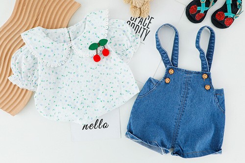 Baby Mädchen Kinder T-Shirt Overall Kleidung Set Kind Kleinkind Sommer Freizeit Outfit - Bild 11 von 25