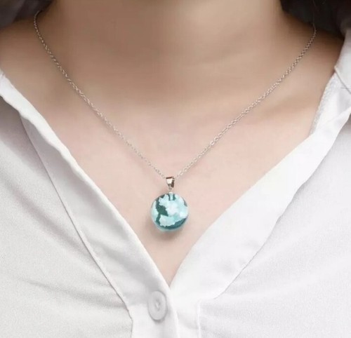 Round Ball Cloud Sky Pendant Chain Wishes Necklace Women's Men's Birthday GIFTS - Picture 3 of 14