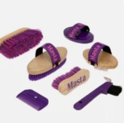 7-teiliges Holzpinselset Masta   Lila & Rosa   Rettung Ponys Fonds  