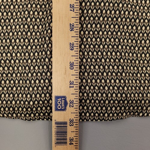 Vintage Claiborne Hemd Herren Large hellbraun 100 % Viskose geometrisch 90er Jahre Y2K adrett - Bild 10 von 13