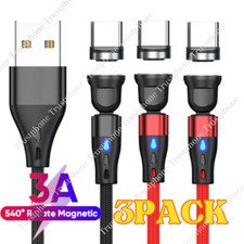540 Rotate Magnetic Phone Charger Charging Type C Cable For Samsung Android