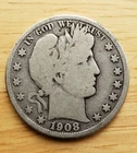 1908-D  Barber Half Dollar