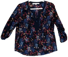 Collective Concepts Maire Wrap V-Neck Floral Blouse Multicolor Women's Size S
