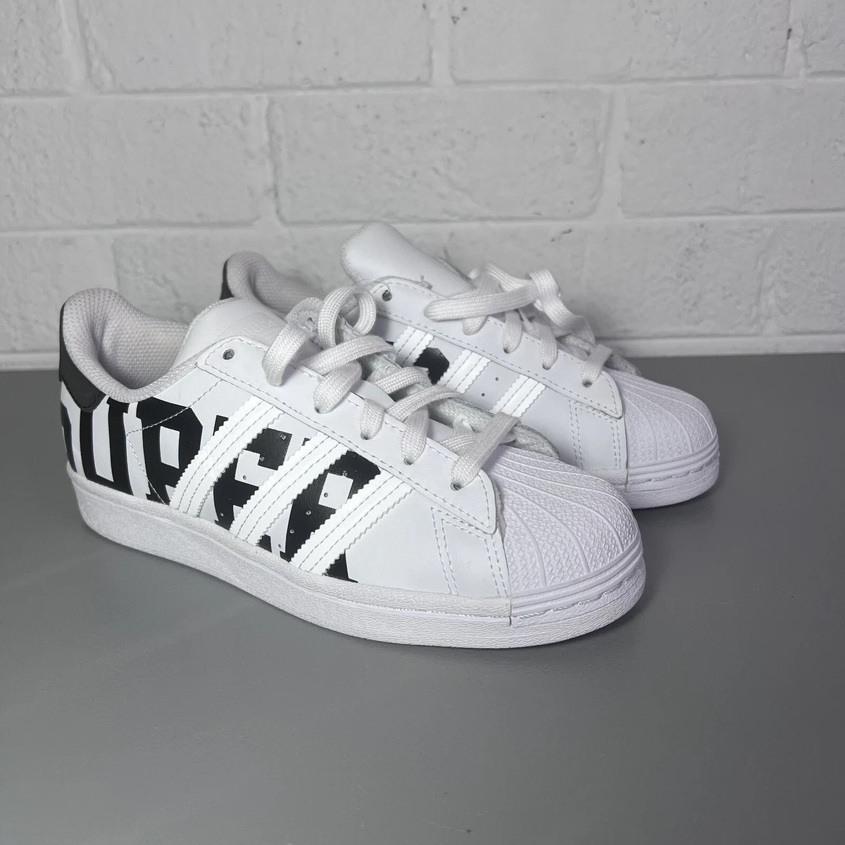 dusin Udfordring skive Mens Size 4 - adidas Superstar XXL Print - Cloud White New | eBay