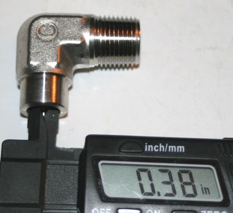 3/8" Socket Weld x 3/8" MNPT SS Elbow (7800 Psi) Cajon Swagelok SS-6-TSW-2-6 - Image 4 of 4