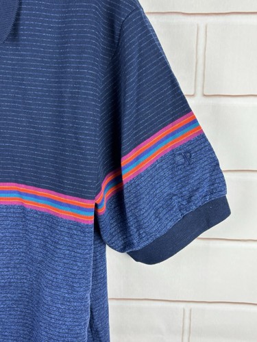 Vintage OP Ocean Pacific Blue Polo Shirt Size Large Neu mit Etikett 1980er Made In USA Neu - Bild 6 von 9