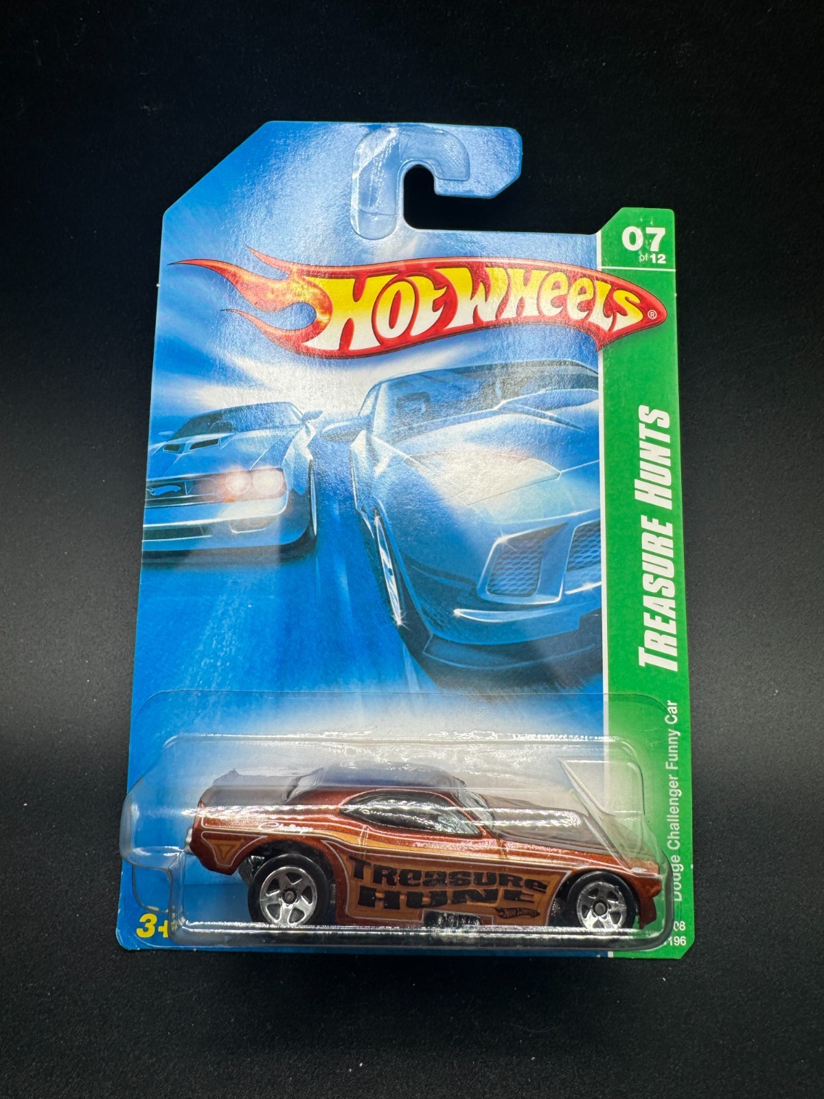 Hot Wheels 2008 Treasure Hunt 7/12 Dodge Challenger Funny Car 167 O1