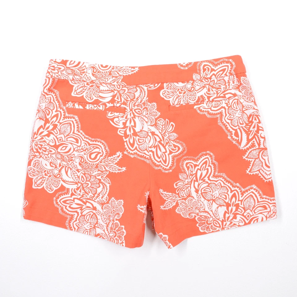 Pantalones Cortos Chinos Willi Smith Melocotón/Naranja Blanco Floral A Medida Para Mujer 8 exc Foto 4 de 4