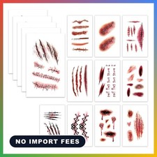 121Pcs Zombie SFX Scar Stickers for Halloween Cosplay Costume Makeup