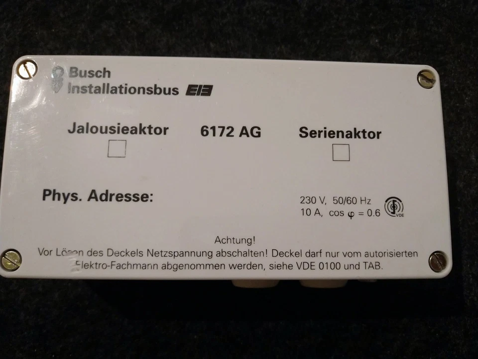 Busch-Jaeger BJ KNX Jalousie Serien Aktor 6172 AG IP54 2fach Schaltaktor 10A AP - Bild 3 von 4