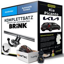 Anhängerkupplung BRINK abnehmbar für KIA Picanto +E-Satz NEU