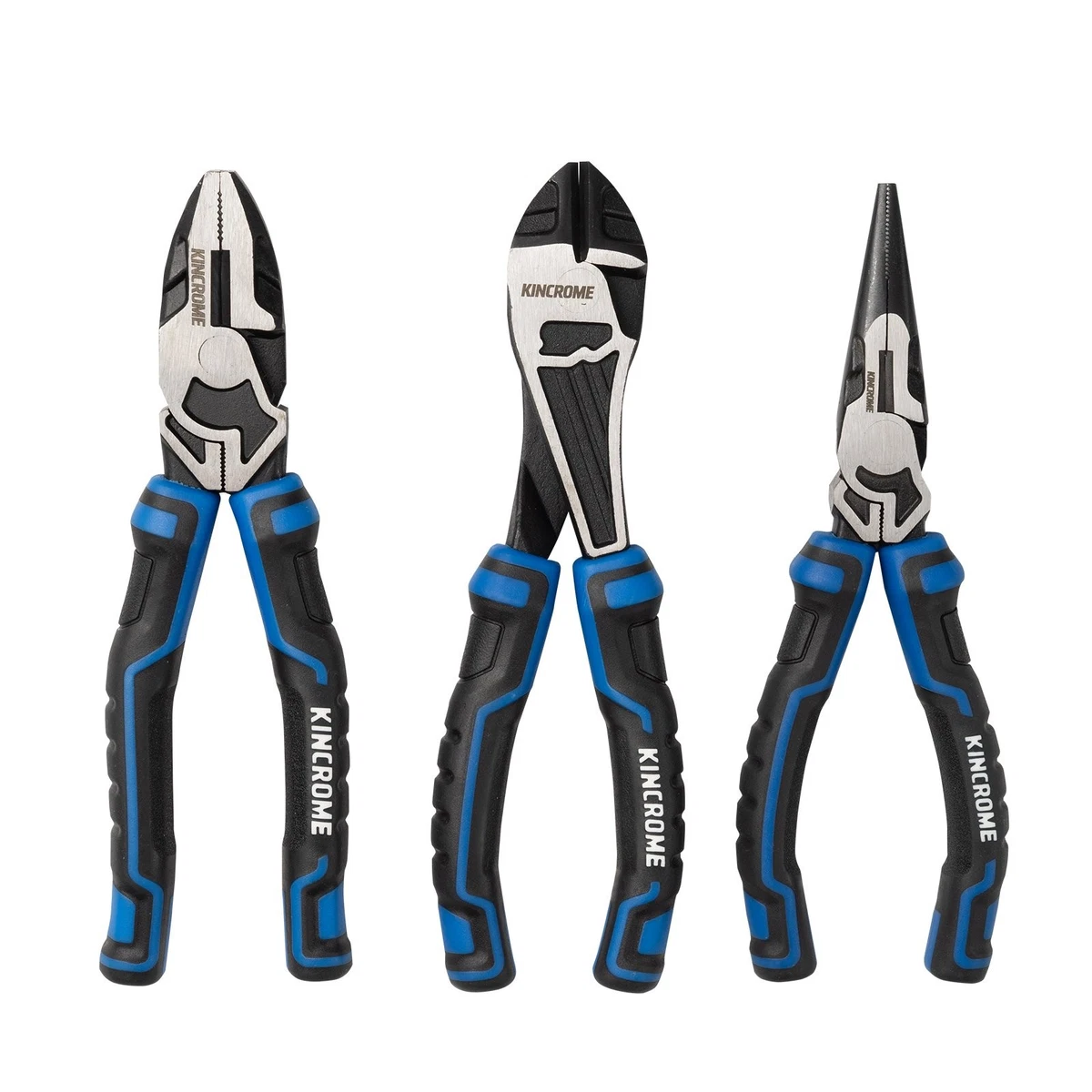 Kincrome 3PC Pliers Set Combination Long Nose Diagonal Cutters 175mm (7") K4222
