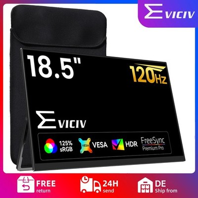 EVICIV 18,5 Zoll Portable Monitor 120Hz Tragbarer Monitore FHD 1920*1080 IPS DE