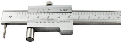 WRS Präz.-Anreißmessschieber mit Rolle und Feststellschraube, INOX 200 / 400 mm