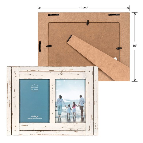 PRINZ Homestead 5-Inch by 7-Inch Distressed Wood Collage Picture Frame for Tw... - Picture 3 of 4