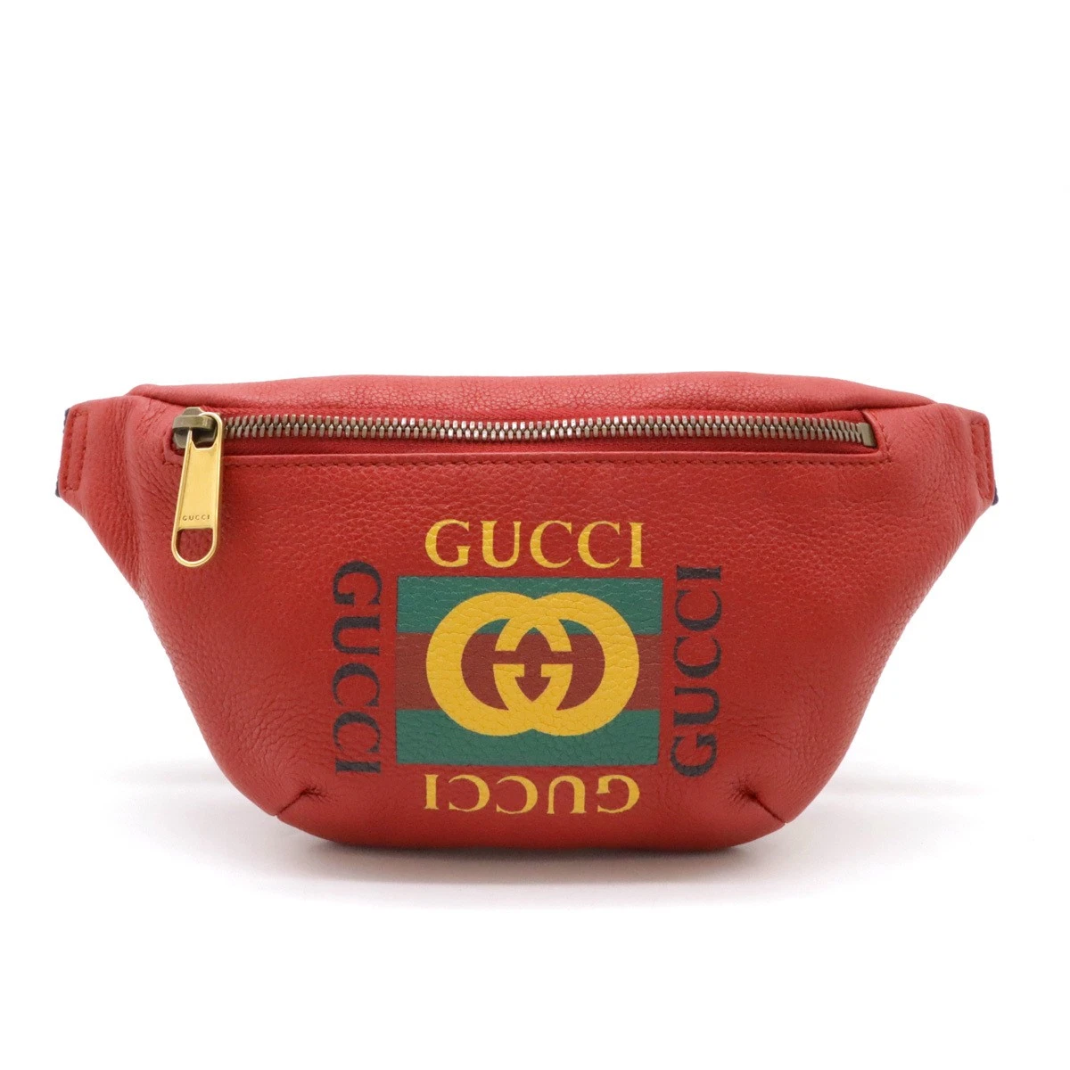 Petit sac ceinture imprimé GUCCI ligne sherry sac taille sac hanche sac corps cuir rouge