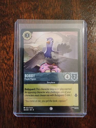 Bobby - Purple Pigeon 182/204 Foil Reign of Jafar Lorcana - Picture 4 of 4
