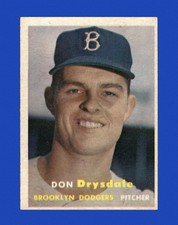 1957 Topps Set-Break # 18 Don Drysdale RC EX-EXMINT *GMCARDS*