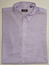 Mens Chaps Wrinkle Free Long Sleeve Purple Button Up Shirt Size XL