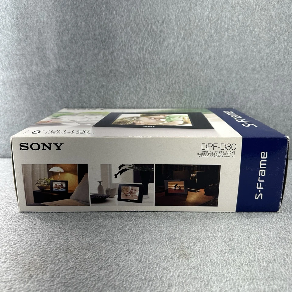 Sony 8” Digital Photo Frame DPF-D80 with Remote Control Power Cable NEW - Image 4 of 4