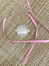 NEW Longaberger Horizon of Hope Breast Cancer Awareness Pewter Tie-On #77429