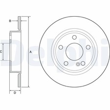 2x DELPHI Bremsscheibe BG4555C für MERCEDES W242 W246 KLASSE W176 Sports Tourer 2x DELPHI Bremsscheibe BG4555C für MERCEDES W242 W246 KLASSE W176 Sports Tourer