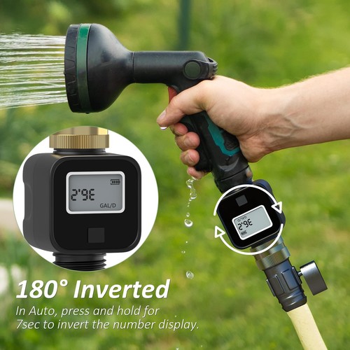 Water Flow Meter Standard 3/4" Hose Thread Water Meter for Garden Hose High A... - Picture 2 of 7