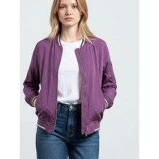 Harlow  Graham Women's Jacket Sz Large Purple Full Zip Windbreaker