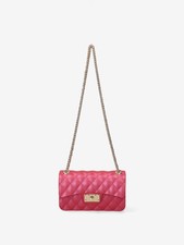 Borsa a Mano Trapuntata Fire Polyurethane con Catena Oro - Marc Ellis Fire Red