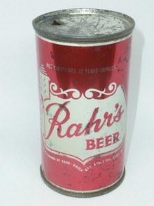Empty Top Opened 12oz Rahr's Beer Flat Top