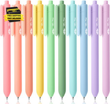 - Retractable Gel Pens for Journaling, 10 Pack, Pastel Color Inks, Fast Dry, Col