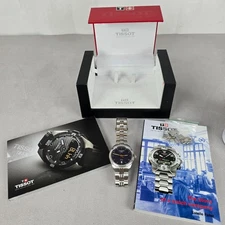 Tissot PR100 Mens Stainless Steel Watch 39mm Blue Dial & Original Box T101410A