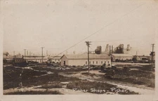 RPPC Picher Oklahoma Downtown Shop Lead Mine Railroad Real Photo Postcard